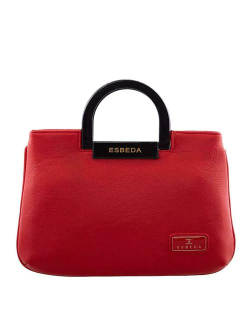 ESBEDA Red Solid Pu Synthetic Fabric Armbag For Womens