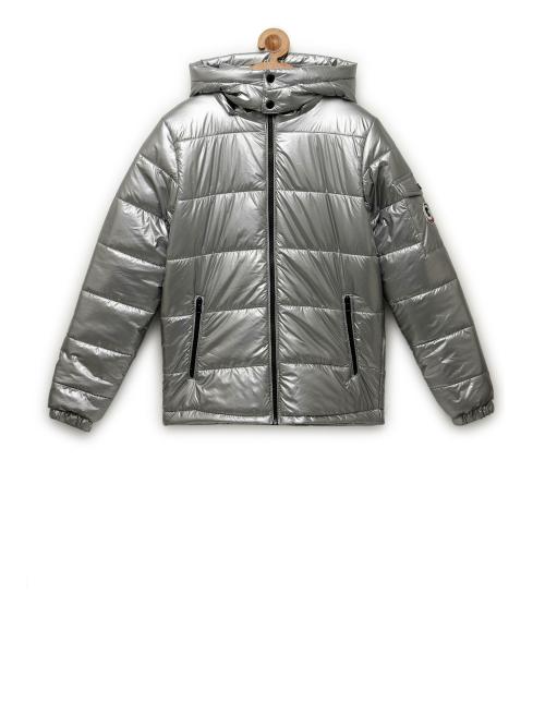 Red Tape Kids Unisex Metallic Grey Jacket