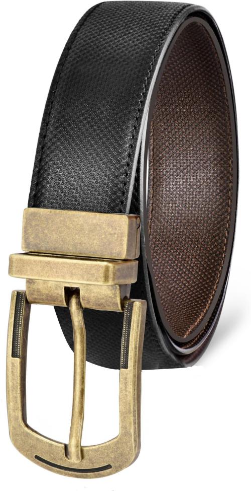 Lorem Black, Brown Artificial Leather Casual Belt For Men