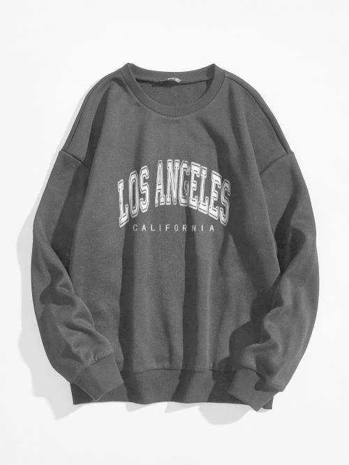 Fabrange Los Angeles Graphic Black Sweatshirt