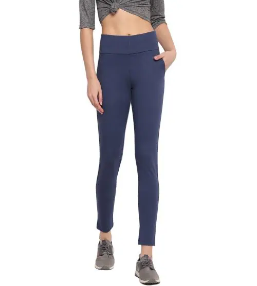 Marvel Womens Teal 4 Way Stretch High Rise Jeggings