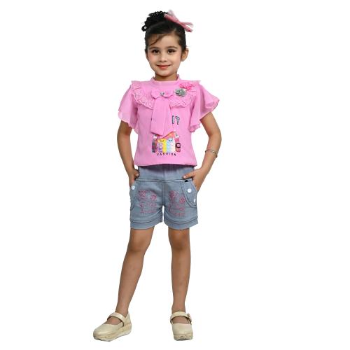 Buy Baby Girl Top Bottom Set Pink 1218 Months Online at Best Prices in