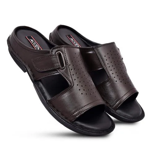 Accentor Genuine Leather Sandal / Slipper For MenBrownUK 10