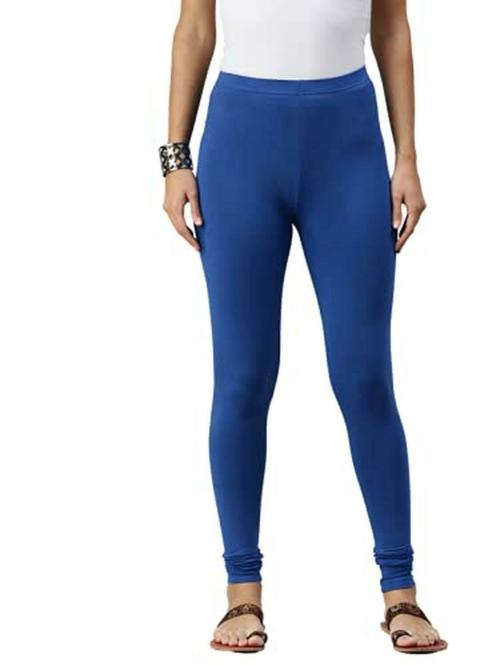 De Moza Women Ink Blue Solid Cotton Skinny Leggings XL JioMart