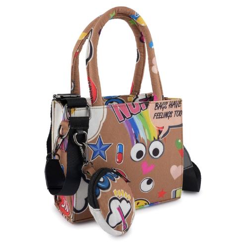 Haul & Handle Cute Cartoon Tote Bag for Girls and Women, Small Satchel with Pouch, Suitable for School, Office, Travel, Shopping
