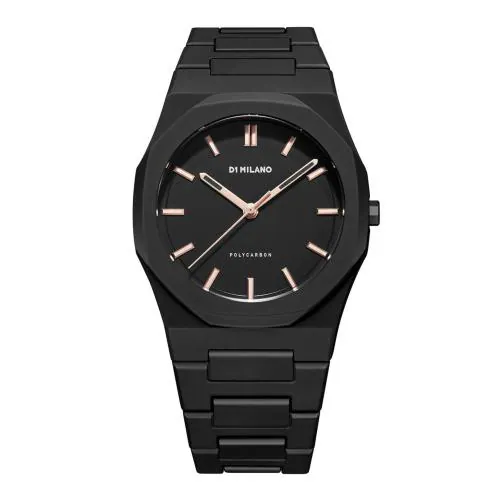 D1 Milano Polycarbon Analog Black Dial Men's Watch-PCBJ12