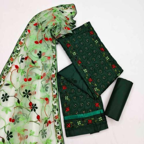 AARONYA Women's Pure Cotton Batik Jodhpuri Printed Unstitched Salwar Suit Dress Material With Cotton Print Dupatta