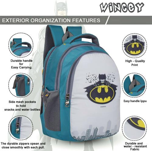 Wincey Large 30L Batman Backpack Casual Backpack| School Bag| College Bag | Blue