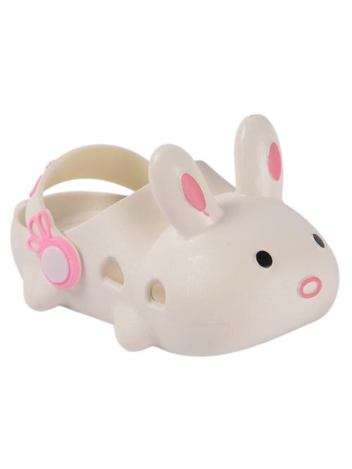 Yellow Bee Bunny Clogs for Girls, White, 5C, 18-24 Months