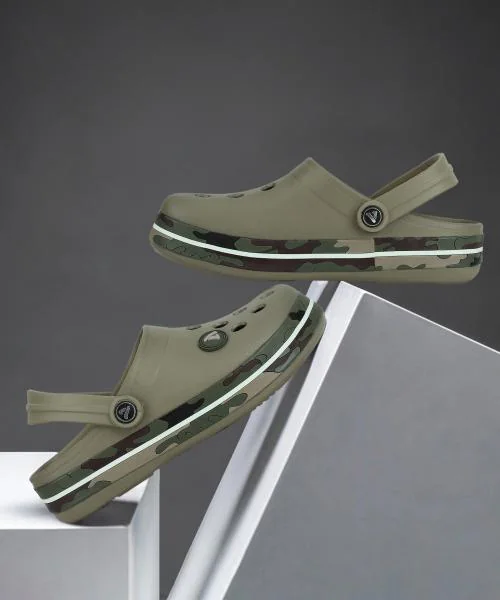 Aqualite Mens Khaki Clogs