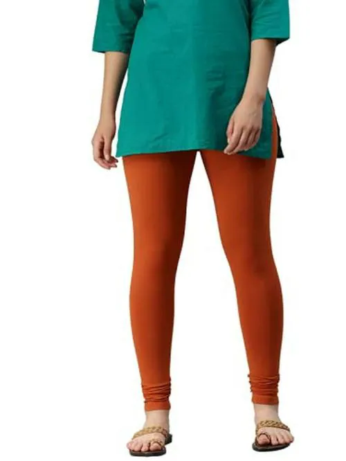 Buy De Moza Women Red Cotton Ankle Length Leggings XXXL Online at
