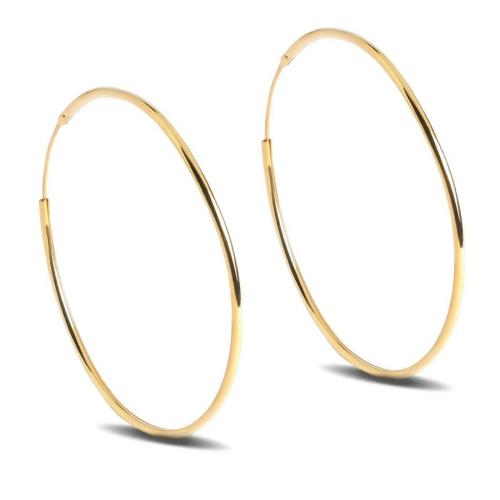 CLARA 925 Sterling Silver Gold Rhodium plated Classic Hoop Earrings Gift for Women & Girls