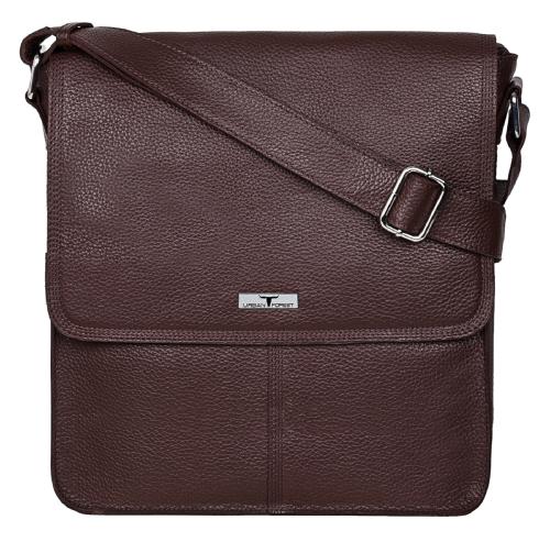 Urban Forest Zack Brown Leather Messenger Bag for Men
