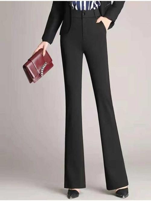 Broadstar Women Bootcut Flared Viscose Rayon Formal Trouser