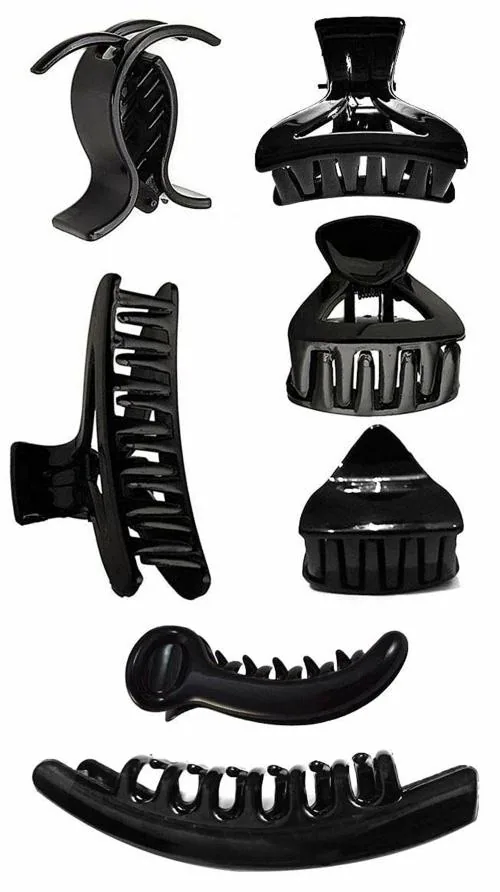 Buy BHARATGAURAV Black Plastic Hair Clutch for Women Medium Size Trendy