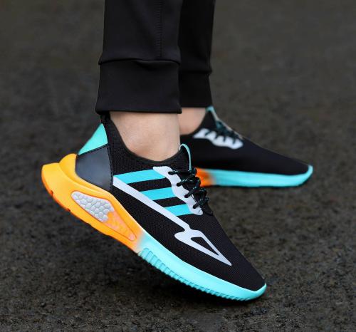 WIN9 Men Black Striped Sneakers Outdoor Casual Lifestyle Shoes