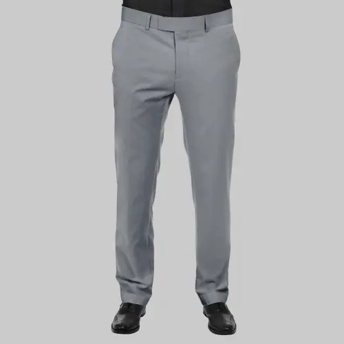 BIGREAMS.COM Unstitched Cotton Lycra Solid Stretchable Trouser Fabric For Men's (1.25 Meter, Light Grey Pant Fabric) - Free Size Pant Material