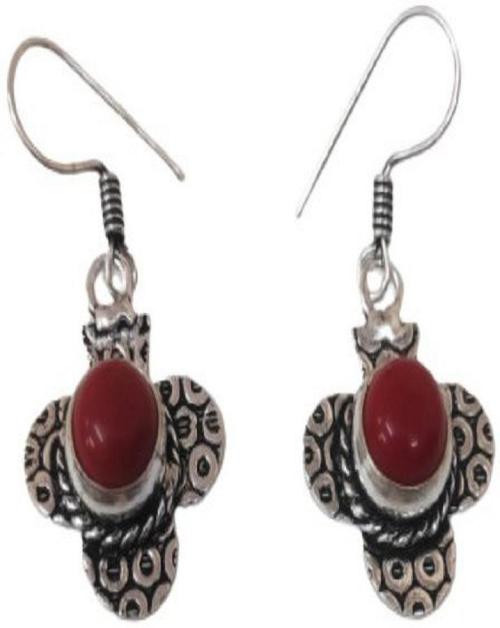 SIJCM 1 Pair Latest Stylish Design Metal Sterling Silver Earrings Set for Women and Girls (ES_04)