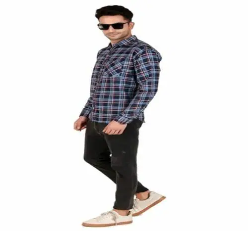 STITCHCRAFT STYLE Check Shirt for Men Full Sleeves Formal Check Shirts Big Checks Shirts for Men Office Wear Plaid Checkered Shirt Casual Office Wear|Multi-Color