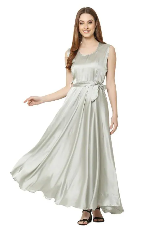 Women A-line Silver Dress