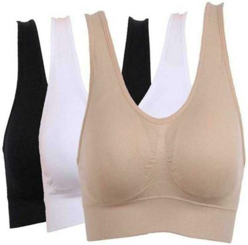 BRATON Women Sports Non Padded Bra (Beige, White, Black)