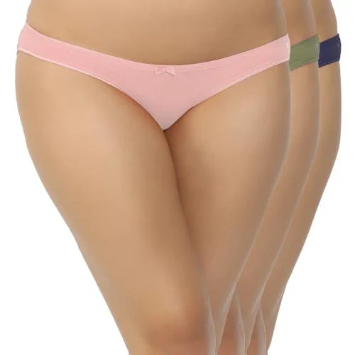 SHYYGL Women Cotton Spandex Bikini Panty Model SL 901 (Pack of 3)