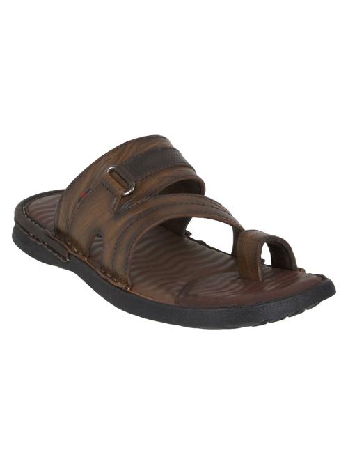 Buckaroo: ADROL Genuine Leather Tan Casual Open Sandal For Mens