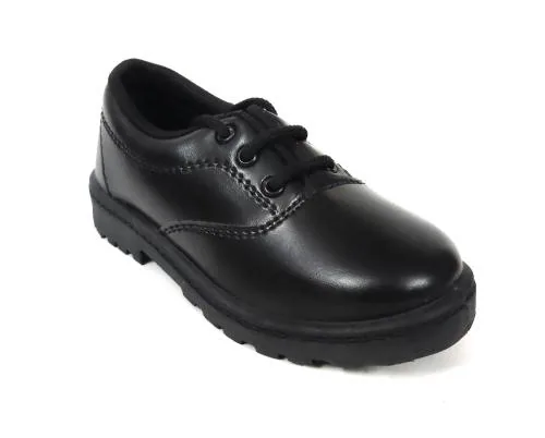 Coolz Unisex Kids Black Formal School Uniform Shoes Deluxe Lace