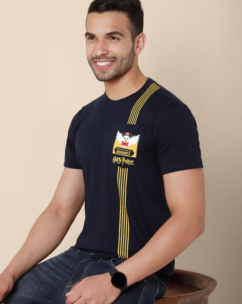 Free Authority Young Men Harry Potter Printed Blue Tshirt