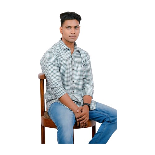 Men's Cotton Green Check Shirt