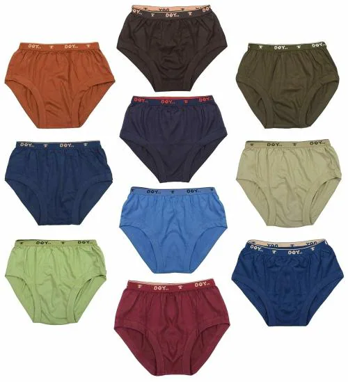 ESSA Boy's/Girl's Cotton Briefs Unisex Underwear 10 PCS Multicolour_80CM Or 6-7 Y
