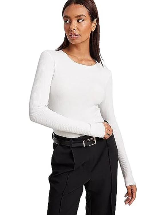 Buy Ribbed Full TShirt 100 Ribbed Cotton TShirt Crop Top, Round