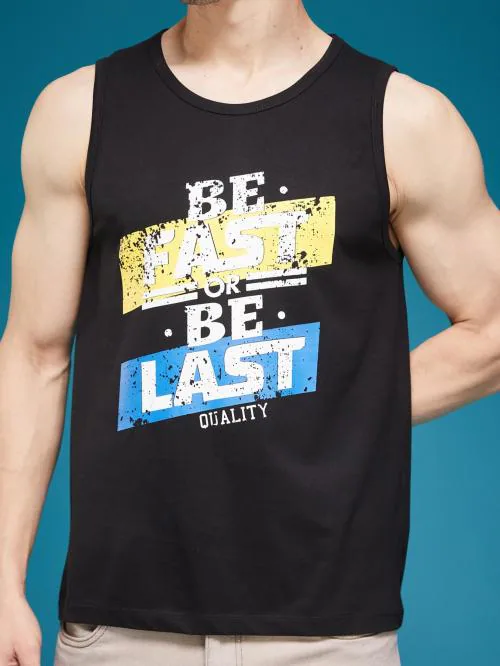 Smartees Men Black Gym Vest