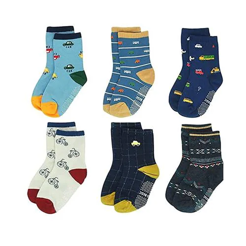 IGNOTO (Pack of 6)(12-18Months) Baby Boy's and Baby Girl's Cotton Blend Socks || (Color: Assorted)