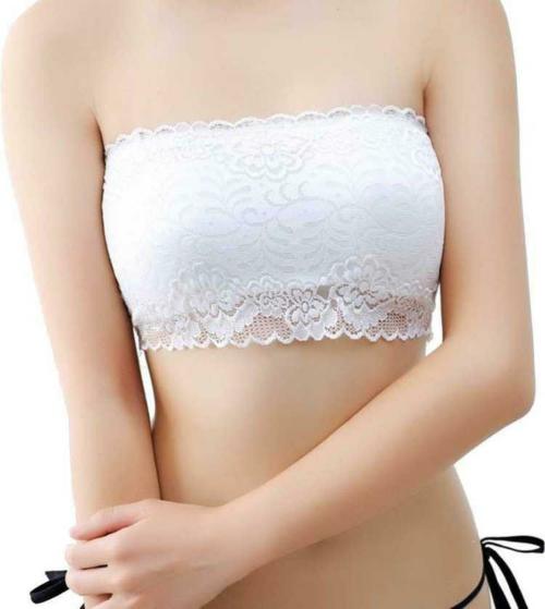 Braton MAKEBA tube bra combo, daily wear bra Women Bandeau/Tube Lightly Padded Bra (White, Black)