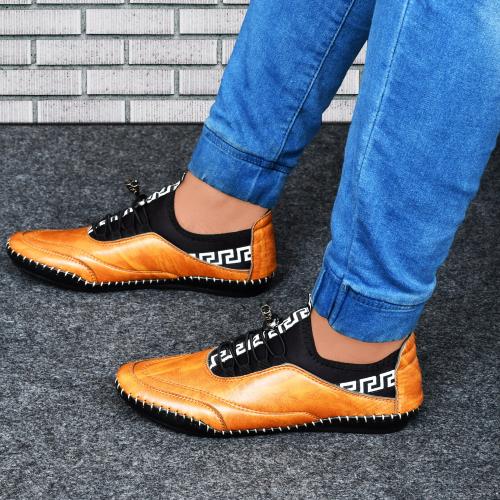 Krors Smart Casual Loafers for Men (Tan)