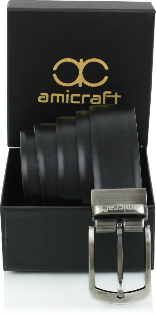 Amicraft Men Black Reversible Belt