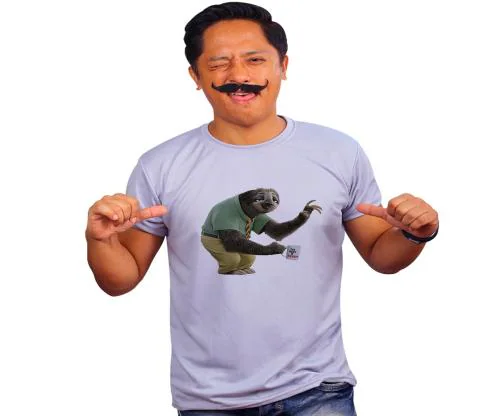 Mooch Wale Flash Zootopia Grey Quick-Dri T-shirt For Men - Grey, M