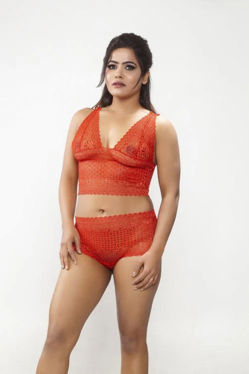 Bruchi Club Black Self Design Lace Lingerie Set 30 | Lingerie Set | Red Lingerie |Lingerie for Women | Cotton Bra Panty | Innerwear
