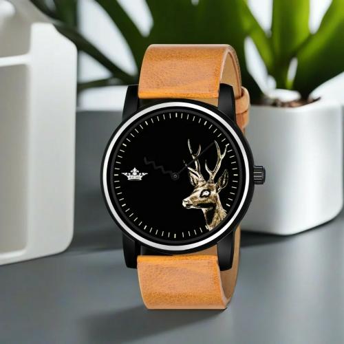 LOREM Black Bear Analog Watch For Men LR69