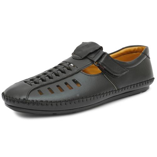 Equila VELOCITY Driving Loafers For Men - BLACK