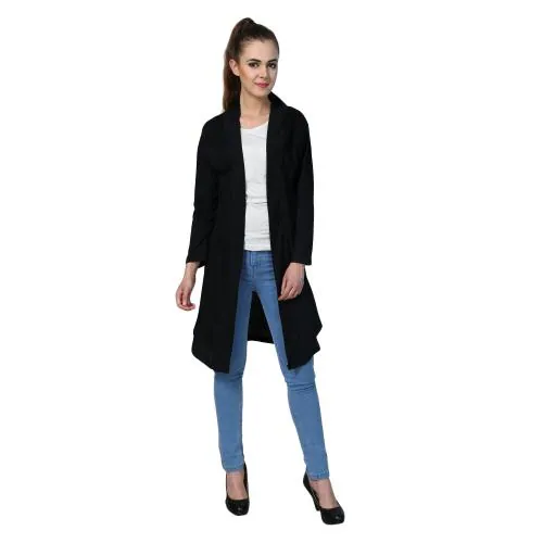 Affair Black Colour Cotton Shrug For Girls & Women