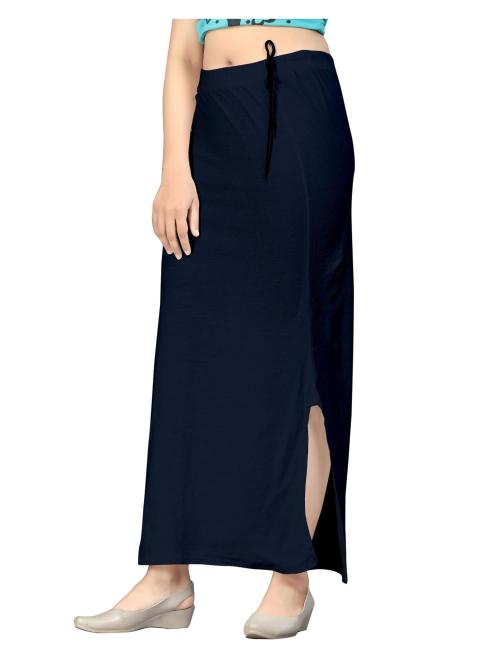 Lak 18 Womens Navy Blue Lycra Pack Of 1 Highwaist Saree Shapewear (M)