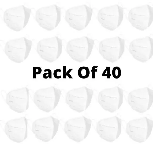Fabaura N95 6 Layers Masks Multi Level Filtration Pack of 40
