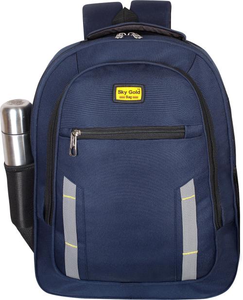 Sky Gold Blue Denim College Casual Backpack, 50 L