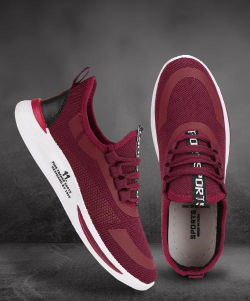 Axter Maroon Sports Shoes For Men