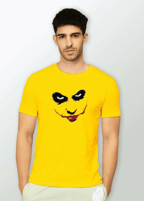 Estaban Men Yellow A B Jker Printed Cotton Blend T-Shirt (Xl)