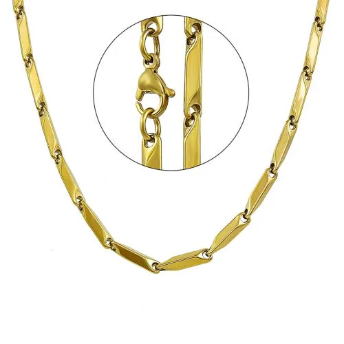 Nakabh Gold-Plated Stainless Steel Rice Chain (Men)
