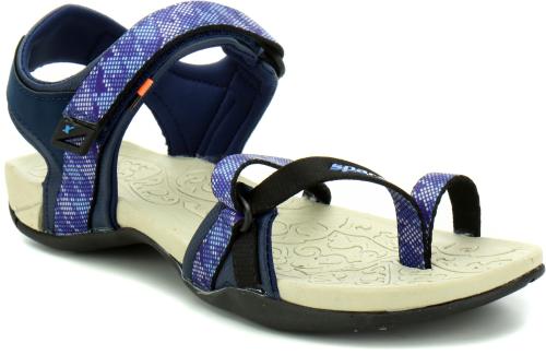 Sparx Women SS-463 Purple Navy Blue Floater Sandals