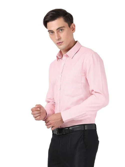 Otto L Pink Formal Shirt Relax Fit Bennet_1 Size 42